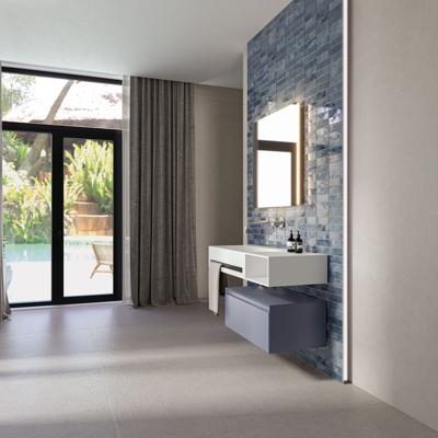 Cifre Ceramica Vloertegel Borneo 120x280 cm Betonlook Mat Wit - Vloertegel Borneo 120x280 cm Betonlook Mat Wit (prijs Per Tegel)