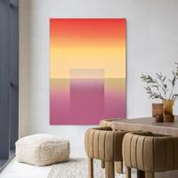Urban Cotton Wandkleed 'Gradient 1' 80 x 110cm in Frame - black