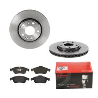 Remmenset, remschijf BREMBO, Remschijftype: Binnen geventileerd, Inbouwplaats: Vooras, u.a. für Renault, Dacia, Nissan - thumbnail