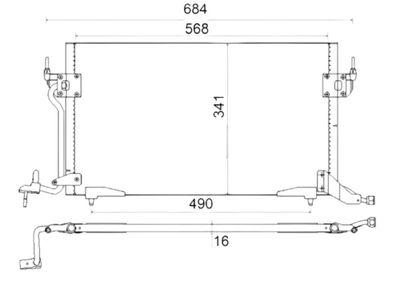 Condensor, airconditioning AC182001S