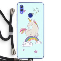Regenboog eenhoorn: Honor Note 10 Transparant Hoesje met koord