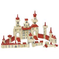 Houten bouw kasteel 150-delig   - - thumbnail
