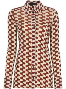 Proenza Schouler chemise à imprimé géométrique - Marron