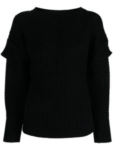 Alberta Ferretti pull en crochet - Noir