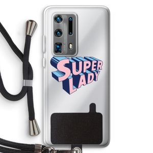 Superlady: Huawei P40 Pro Plus Transparant Hoesje met koord