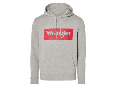 Wrangler Heren hoodie (Lichtgrijs gemêleerd, XL)