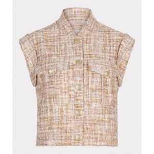 Esqualo - Beige | Dames | Gilet | Beige | 36 | regular | Kamst mode