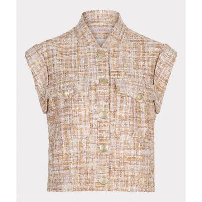 Esqualo - Beige | Dames | Gilet | Beige | 42 | regular | Kamst mode
