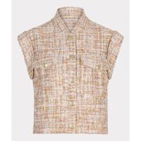 Esqualo - Beige | Dames | Gilet | Beige | 36 | regular | Kamst mode