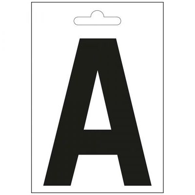 Nautic letter A zwart 100 mm.