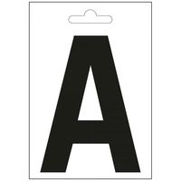 Nautic letter A zwart 100 mm.