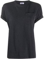 Brunello Cucinelli t-shirt à poche poitrine - Noir