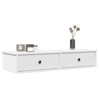 Wandschap met lades 100x37,5x19 cm bewerkt hout wit