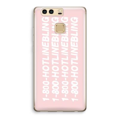 Hotline bling pink: Huawei P9 Transparant Hoesje
