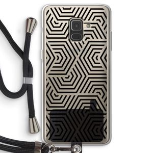 Magic pattern: Samsung Galaxy A8 (2018) Transparant Hoesje met koord