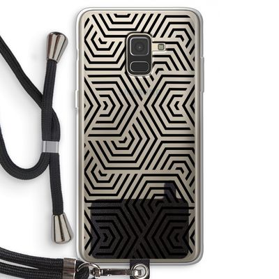 Magic pattern: Samsung Galaxy A8 (2018) Transparant Hoesje met koord