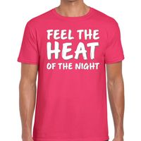 Feel te heat of the night t-shirt roze heren - thumbnail