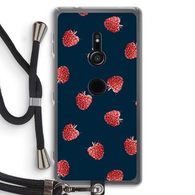 Framboosjes: Sony Xperia XZ2 Transparant Hoesje met koord