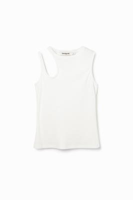 Geribd T-shirt cut-out - WHITE - L