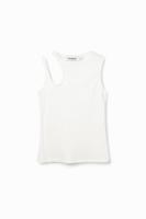Geribd T-shirt cut-out - WHITE - L