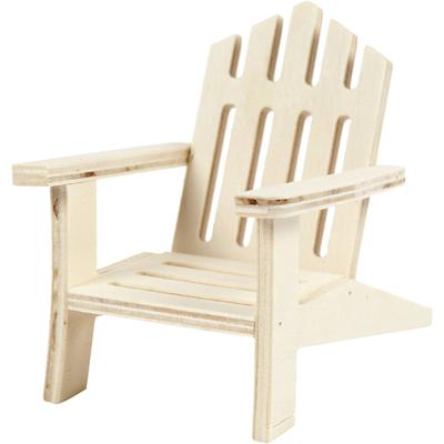 Creativ Company Tuinstoel, h: 9 cm, d: 9 cm, b: 7,5 cm, 1 stuk