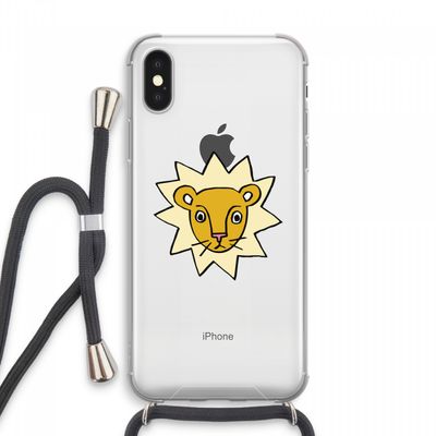 Kleine leeuw: iPhone XS Max Transparant Hoesje met koord