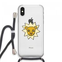 Kleine leeuw: iPhone XS Max Transparant Hoesje met koord