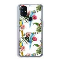 Kleurrijke papegaaien: OnePlus Nord N10 5G Transparant Hoesje