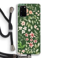 Botanical green sweet flower heaven: Samsung Galaxy S20 Plus Transparant Hoesje met koord