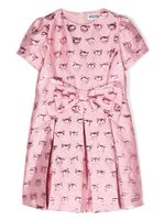 Moschino Kids robe imprimée à manches courtes - Rose