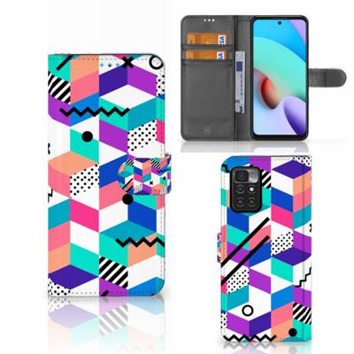 Xiaomi Redmi 10 | Book Case | Blokken Kleurrijk