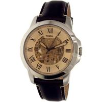 Fossil HerenhorlogeME3122 &apos;Grant&apos; automatisch bruin leer