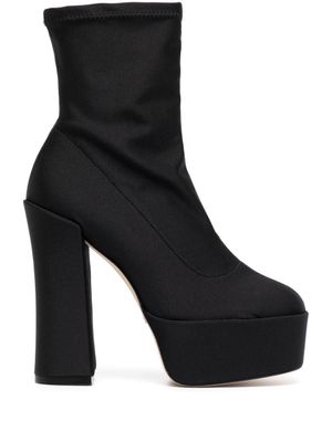 Stuart Weitzman bottes à plateforme 150 mm - Noir