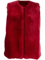 STYLAND gilet texturé en fourrure artificielle - Rouge