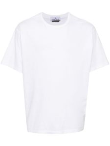 Stone Island t-shirt en coton à logo brodé - Blanc