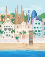 Barcelona Kunstdruk 40x50cm - thumbnail