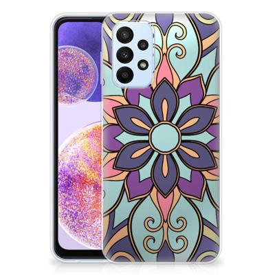Samsung Galaxy A23 | TPU Case | Purple Flower