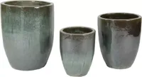 Mcollections Bloempot Geglazuurd - 54 x 67 cm - Mosgroen