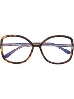 TOM FORD Eyewear lunettes de vue FT5845B à monture oversize - Marron - thumbnail