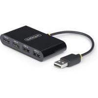 StarTech.com 4-Port USB 2.0 Hub, USB Bus Powered, Compacte Travel USB Hub, USB 2.0 Splitter, Multi-P