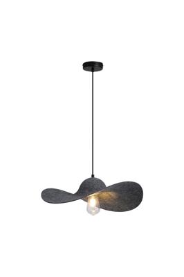 Hanglamp Ripple 1Lt Black Metal, Felt
