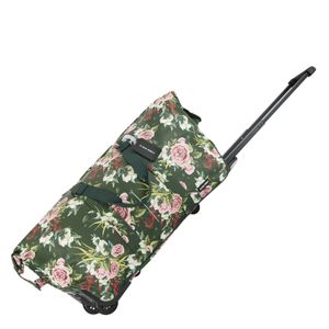 New Rebels Flora Weston Duffel Donkergroen 54L Trolley Waterafstotend