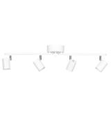 Brede verstelbare plafondspot wit met 4 GU10 fittingen By Rydens Correct