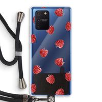 Framboosjes: Samsung Galaxy Note 10 Lite Transparant Hoesje met koord Framboosjes: Samsung Galaxy Note 10 Lite Transparant Hoesje met koord