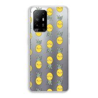 Ananas: Oppo A94 5G Transparant Hoesje