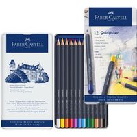 Kleurpotloden Faber-Castell Goldfaber blik Ãƒ 12 stuks assorti - thumbnail