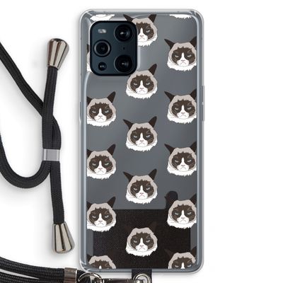 It's a Purrr Case: Oppo Find X3 Transparant Hoesje met koord