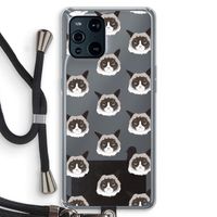 It's a Purrr Case: Oppo Find X3 Transparant Hoesje met koord
