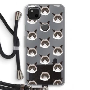 It's a Purrr Case: Pixel 4a Transparant Hoesje met koord