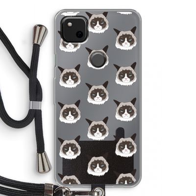 It's a Purrr Case: Pixel 4a Transparant Hoesje met koord